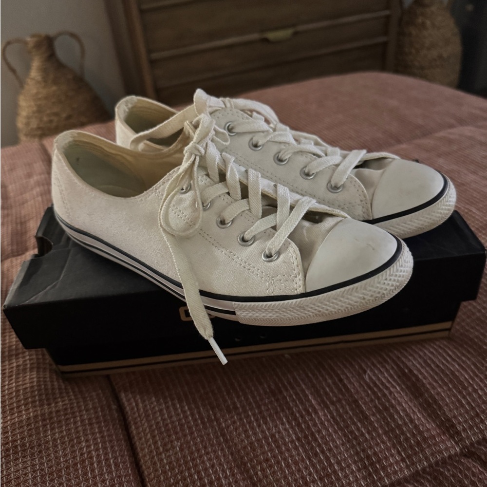 Converse White Canvas Sneakers